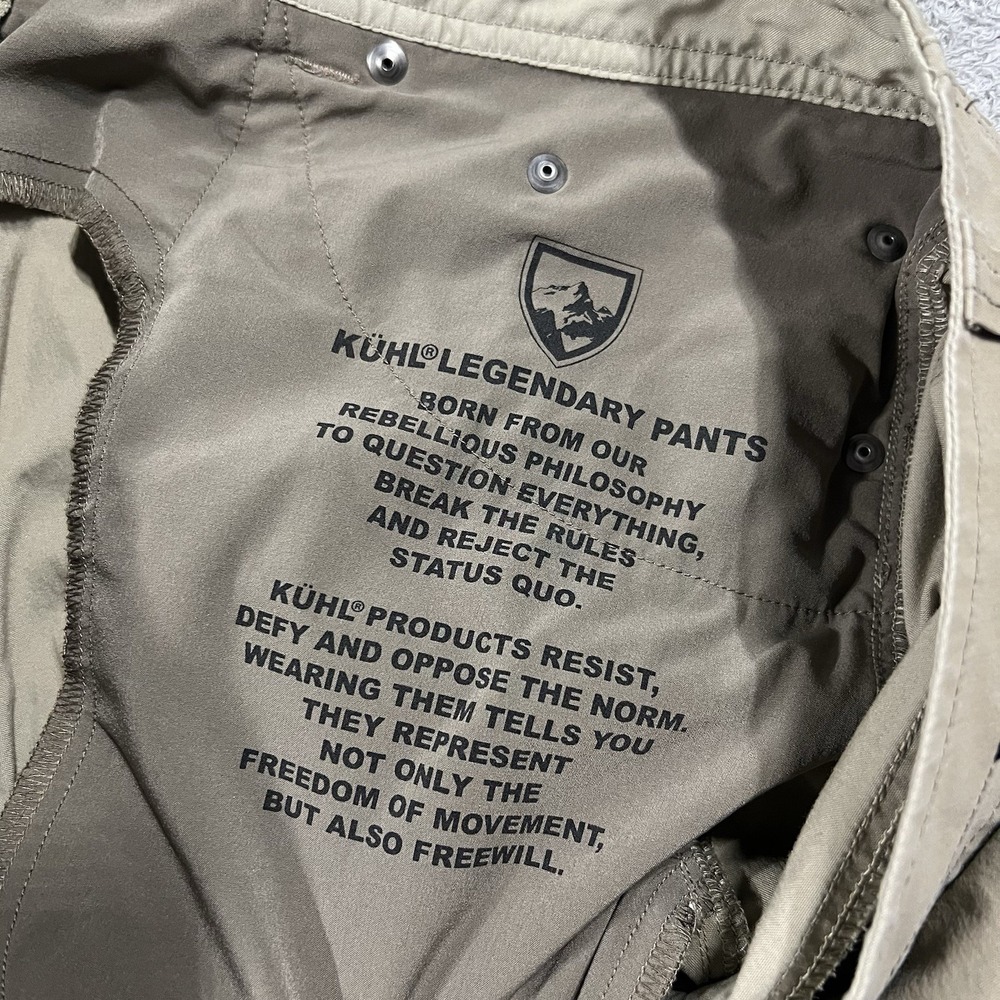 Kuhl Revolvr Pants Mens 36x30 Khaki Outdoors Hiking Camping - Picture 10 of 15